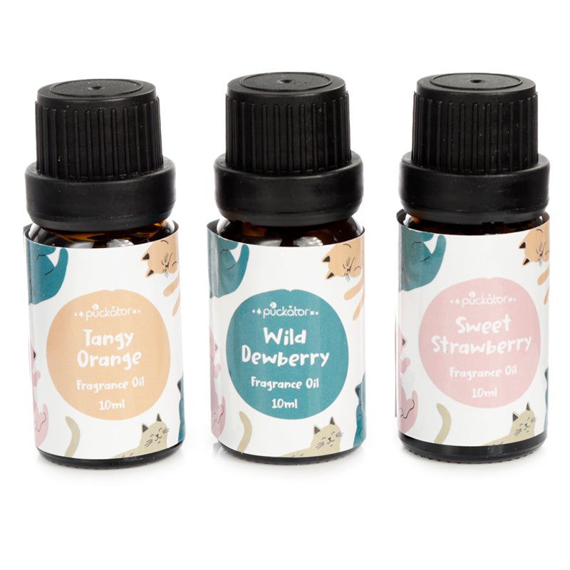 Set of 3 Fragrance Oils - Cat's Life Orange, Strawberry, Dewberry