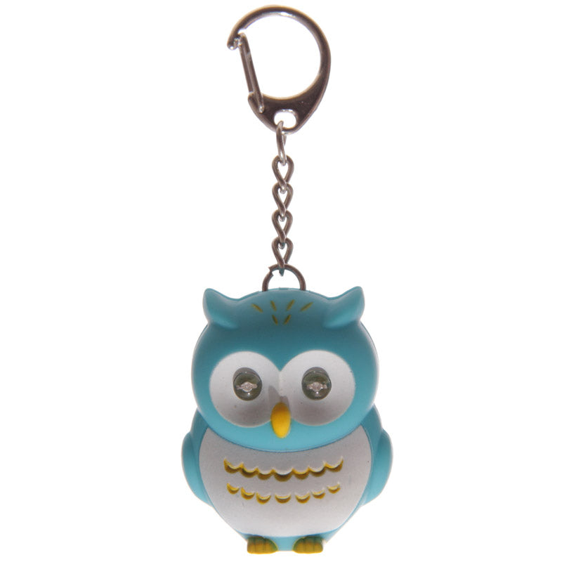 Bright Hooting Owl Novelty Key Ring with Light Up Eyes