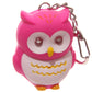 Bright Hooting Owl Novelty Key Ring with Light Up Eyes