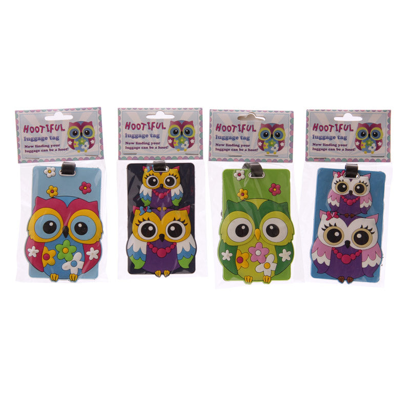 Owl PVC Luggage Tag