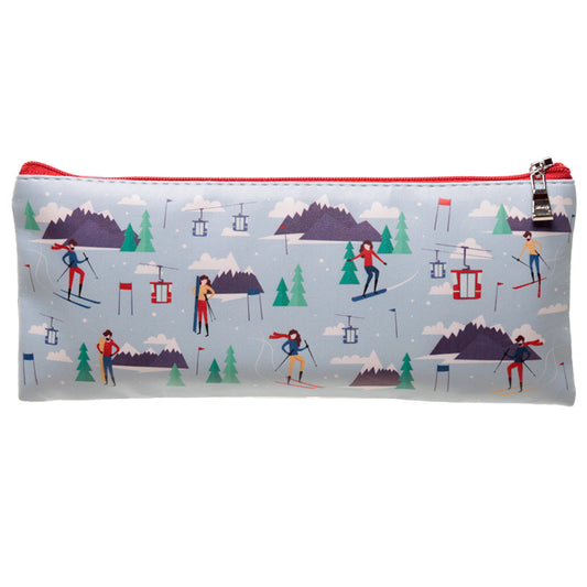 Fun Novelty Pencil Case - Peak Season Ski Design