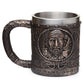 Decorative Tankard - Brushed Gold Wood Effect Pirate