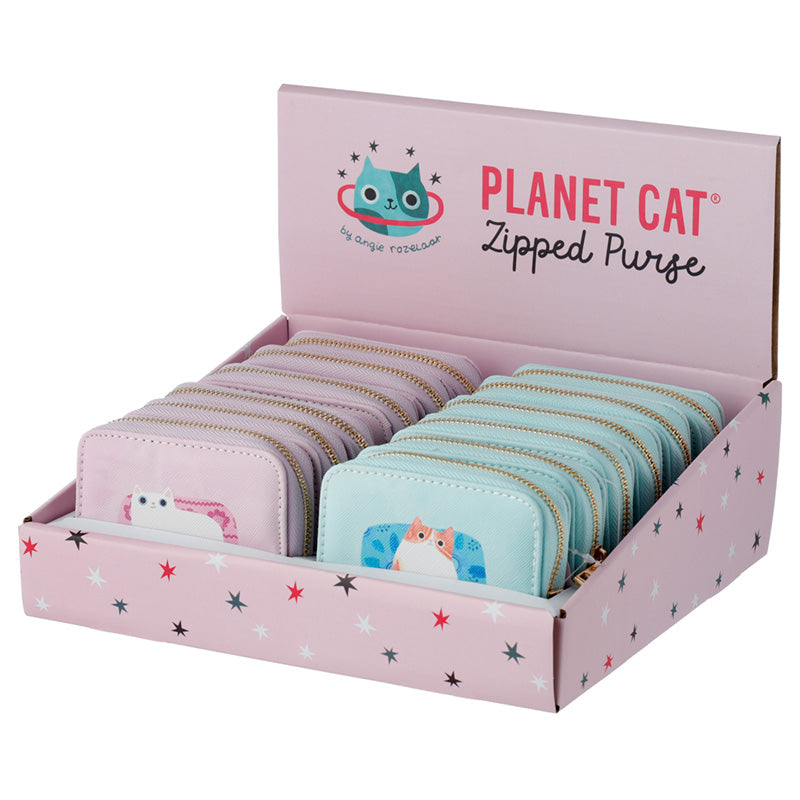 Small Zip Around Wallet - Angie Rozelaar Planet Cat