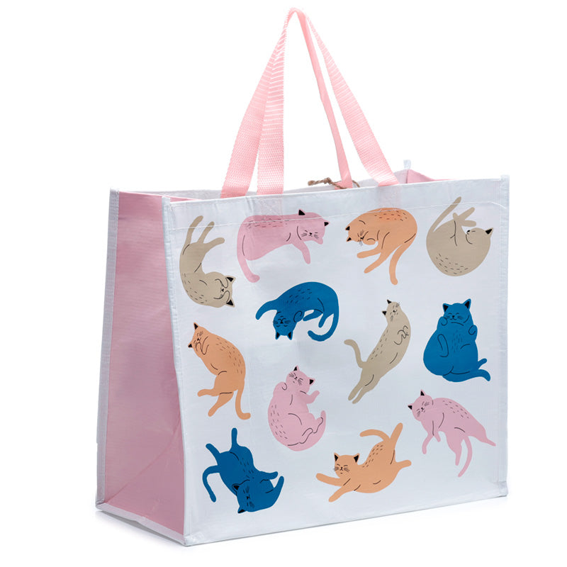 Recycled RPET Reusable Shopping Bag - Cat's Life