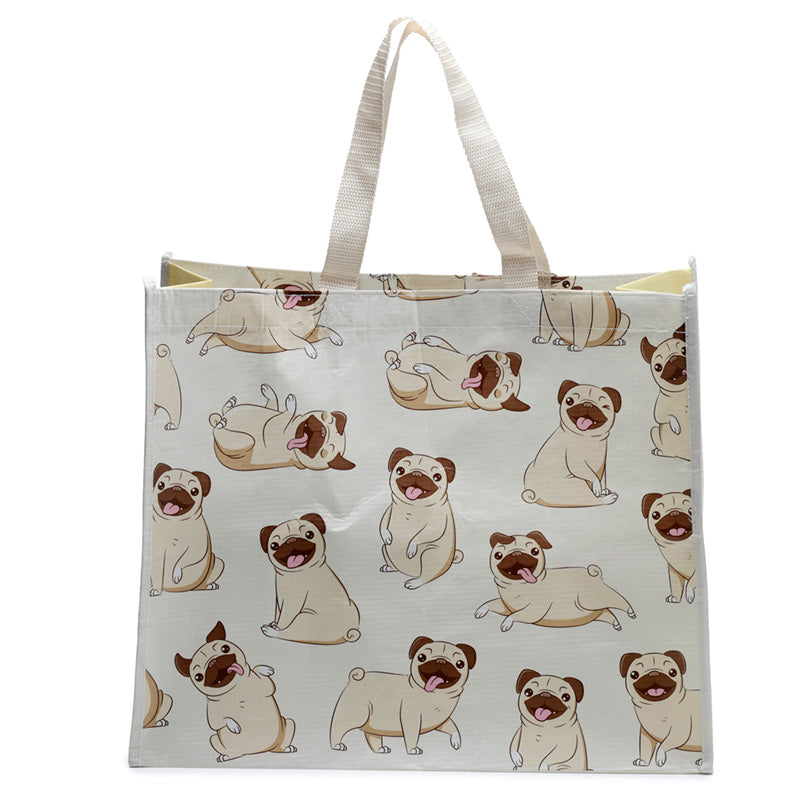 Recycled RPET Reusable Shopping Bag - Mopps Pug