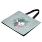 Recycled RPET Reusable Shopping Bag - Kim Haskins Floral Cat in Fern Green