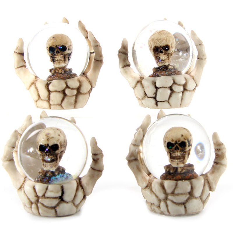 Fantasy Skeleton Hand and Skull Snow Globe