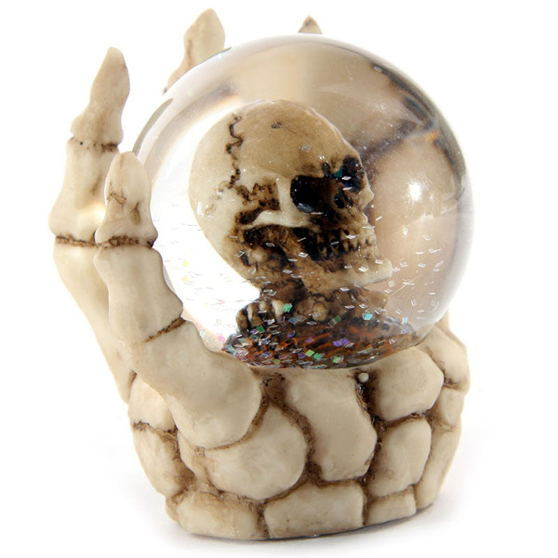 Fantasy Skeleton Hand and Skull Snow Globe