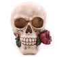 Fantasy Skull Head with Roses Ornament