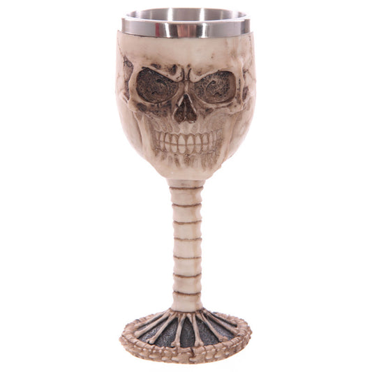 Decorative Gothic Skull and Spine Goblet