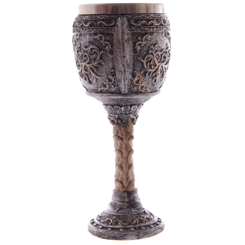 Decorative Gothic Warrior Skull Goblet