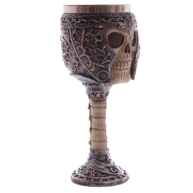 Decorative Gothic Warrior Skull Goblet