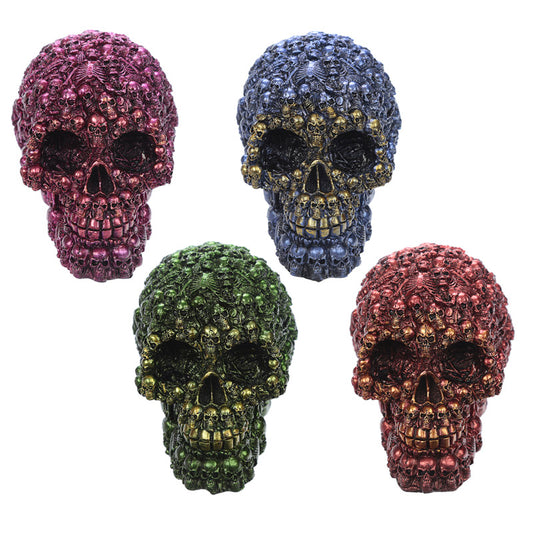 Fantasy Metallic Skull Ornament