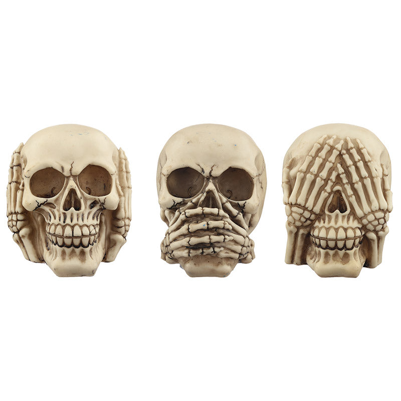 Fantasy Skull Set - See No Evil, Speak No Evil, Hear No Evil