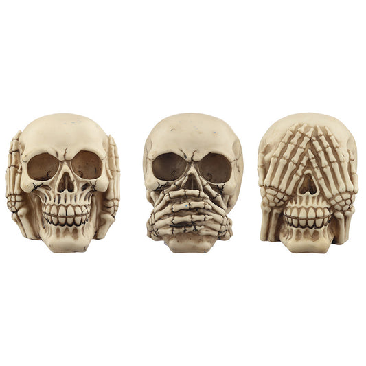 Fantasy Skull Set - See No Evil, Speak No Evil, Hear No Evil