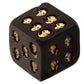 Gothic Black and Gold Set of 2 Skull Dice