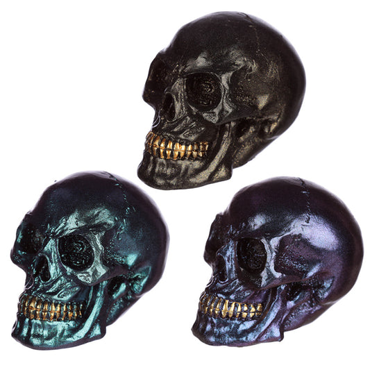 Gothic Iridescent Skull Ornament