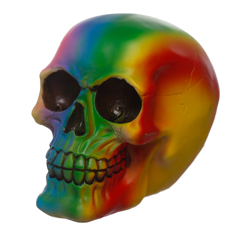 Gothic Rainbow Skull Ornament