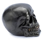 Gothic Metallic Black Skull Ornament