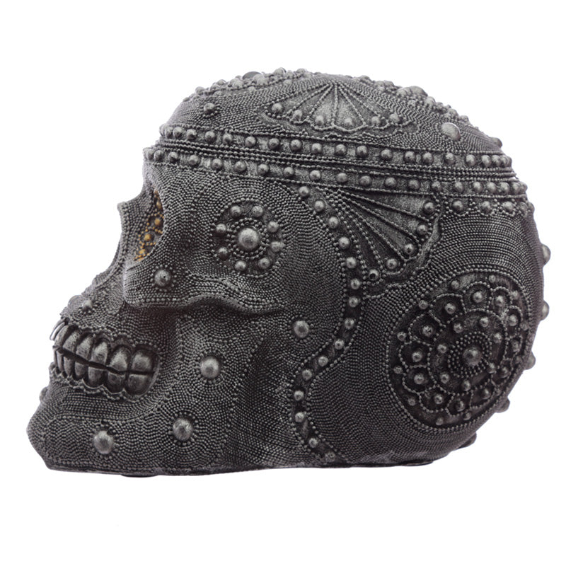 Fantasy Beaded Large Skull Ornament