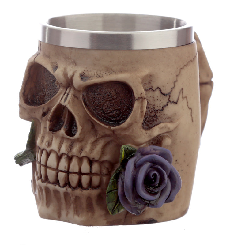 Decorative Skulls and Roses Tankard