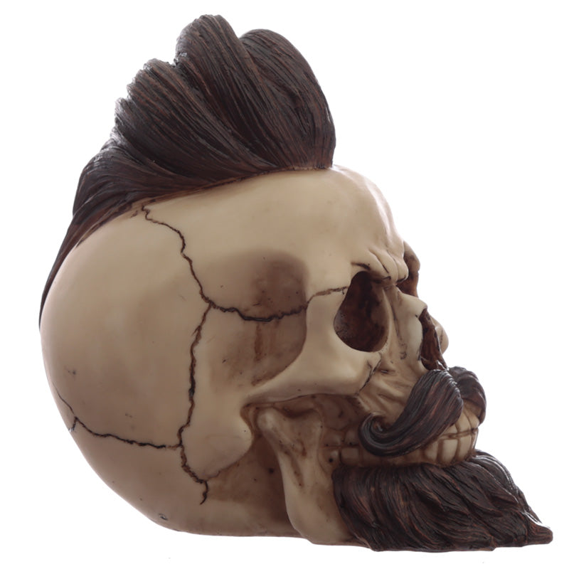 Fantasy Hipster Mohican Skull Ornament