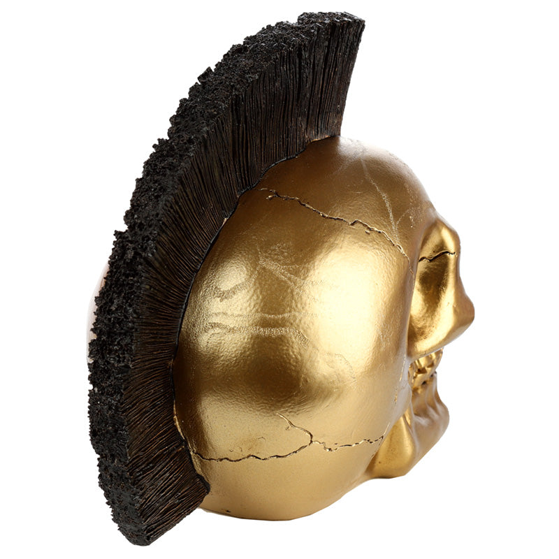 Fantasy Mohican Gold Punk Skull Ornament