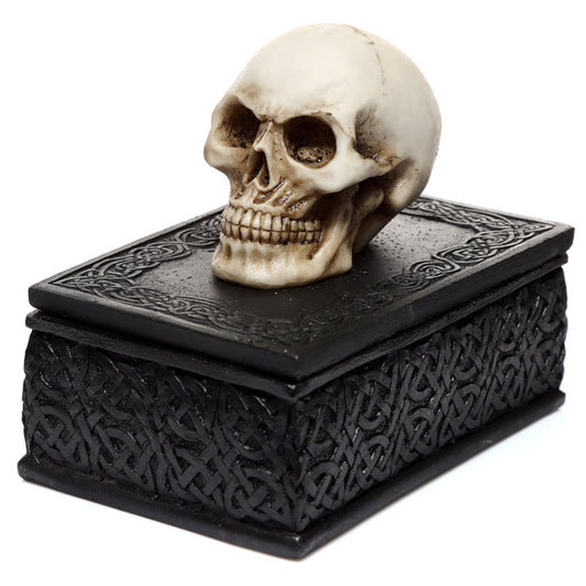 Fantasy Skull Trinket Box - Celtic Knotwork