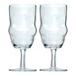 Glass Skull Head Shaped Set of 2 Wine Glasses