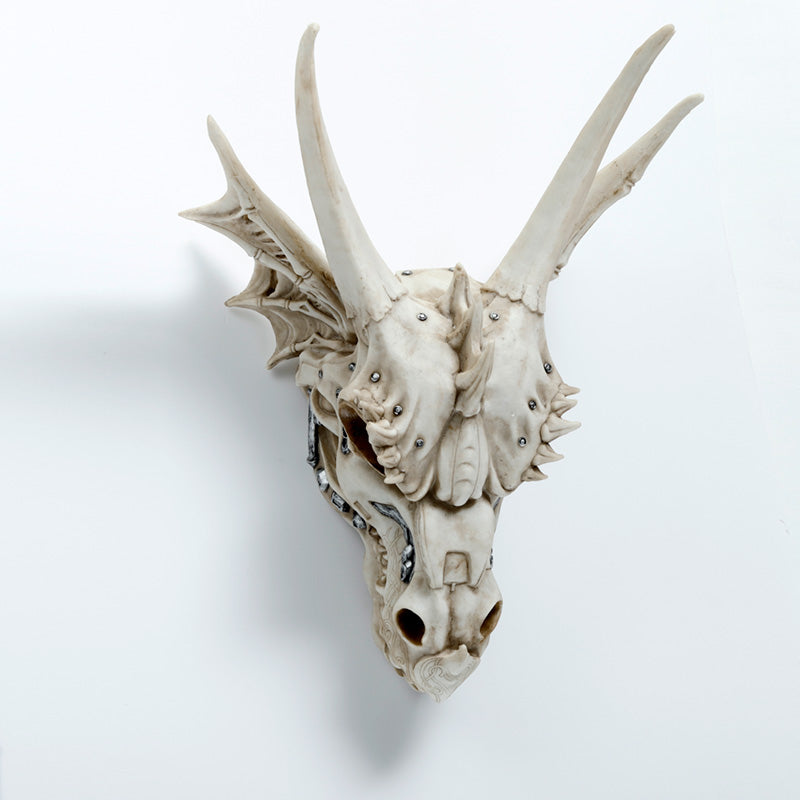 Large Dragon Skull Decoration with Metallic Detail