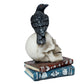 Crow Standing on Skull and Books Ornament