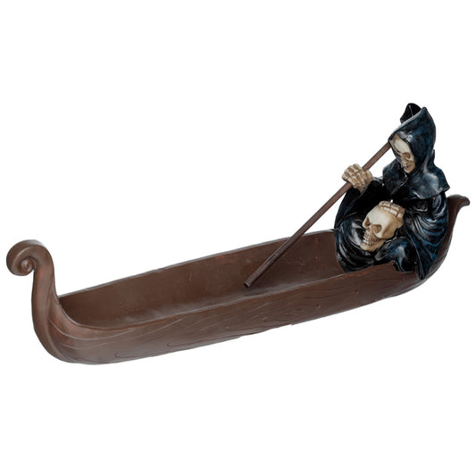 Ashcatcher Incense Stick Burner - The Reaper Ferryman of Death with Oar