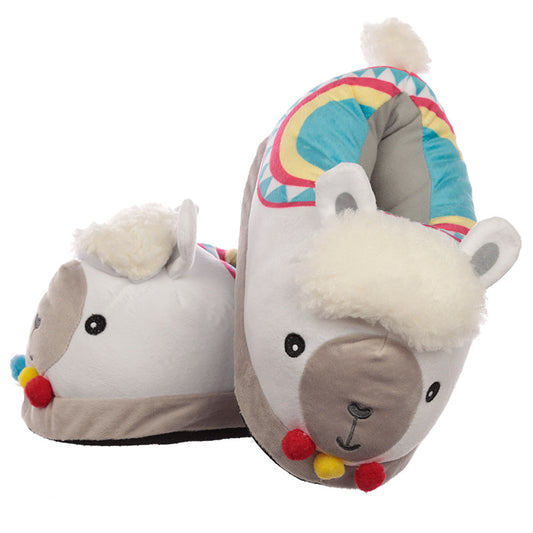 Llama Unisex One Size Pair of Plush Slippers