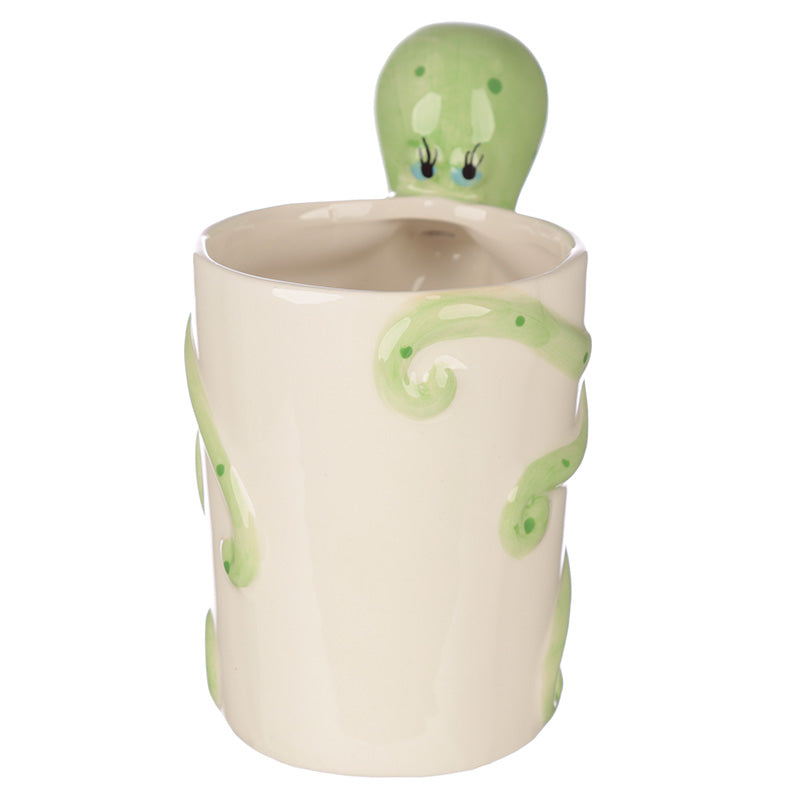 Fun Novelty Sealife Design Octopus Shaped Handle Ceramic Mug