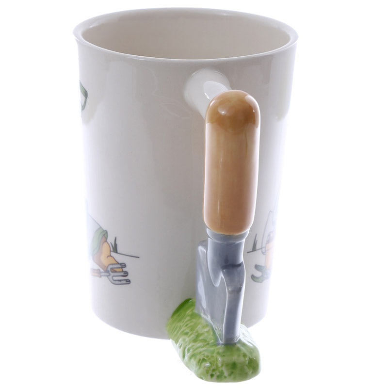 Novelty Ceramic Trowel Shaped Handle Garden Mug