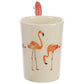 Fun Flamingo Shaped Handle Ceramic Mug