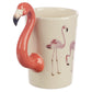 Fun Flamingo Shaped Handle Ceramic Mug