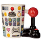 Ceramic Gaming Joystick Shaped Handle Mug with Pixel Decal