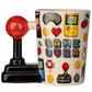 Ceramic Gaming Joystick Shaped Handle Mug with Pixel Decal