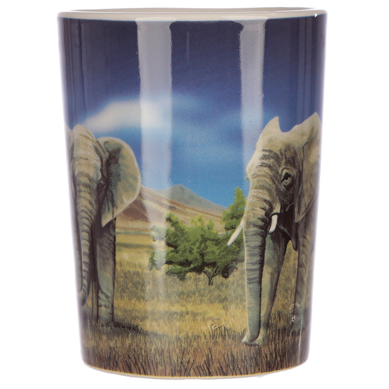 Ceramic Safari Printed Mug with Elephant Head Handle