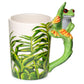 Ceramic Jungle Mug with Tree Frog Handle