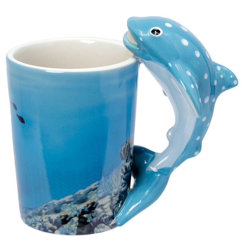 Fun Collectable Whale Shark Shaped Handle Ceramic Mug