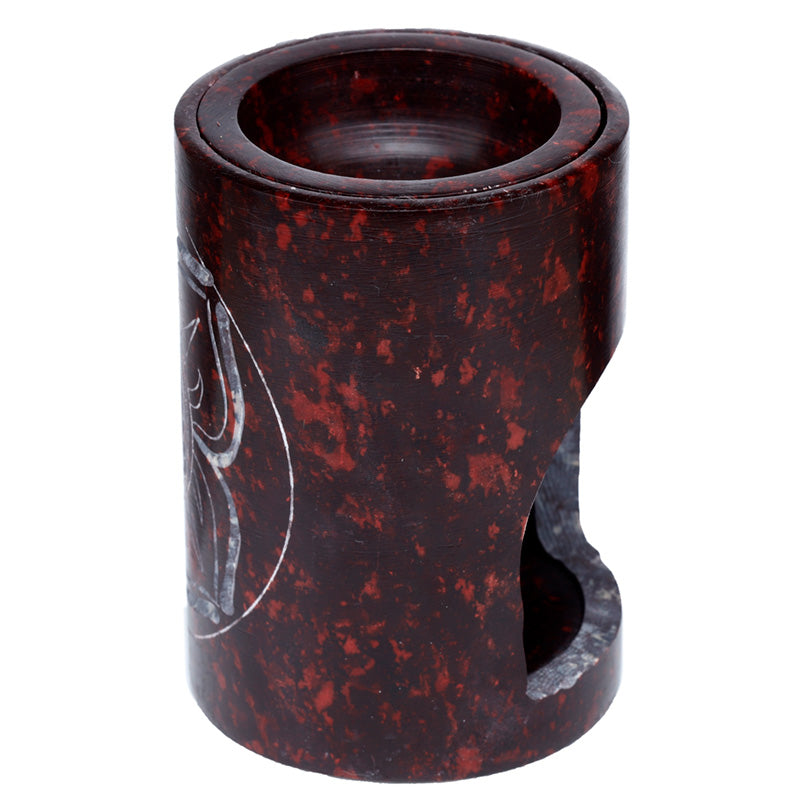 Deep Red Soapstone Carved Chakra Oil Burner