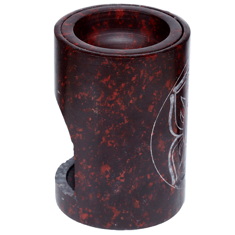 Deep Red Soapstone Carved Chakra Oil Burner