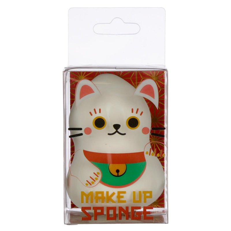 Adoramals Makeup Beauty Blender Applicator Sponge - White Lucky Cat Maneki Neko