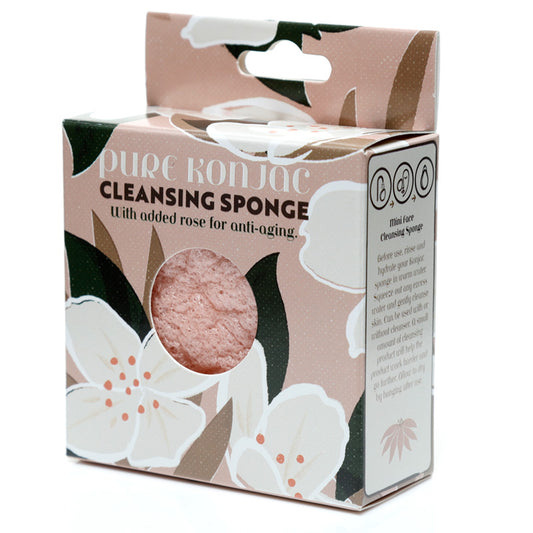 Pure Konjac Cleansing Sponge with Anti-Aging Rose - Florens Jasminum