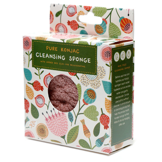 Pure Konjac Cleansing Sponge with Rejuvenating Red Clay - Pick of the Bunch Autumn Falls