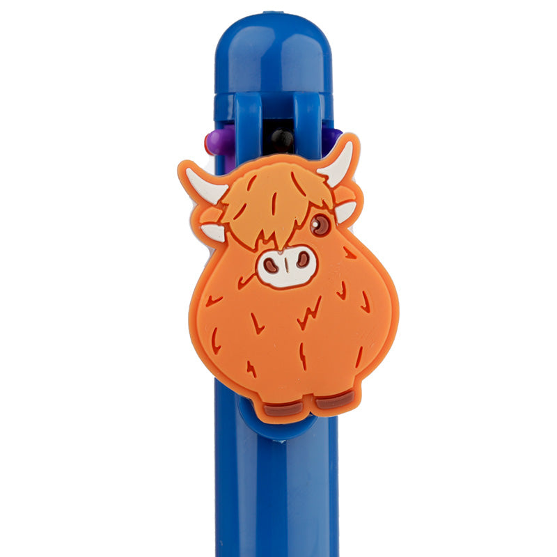 Highland Coo Multi Colour Pen (6 Colours)