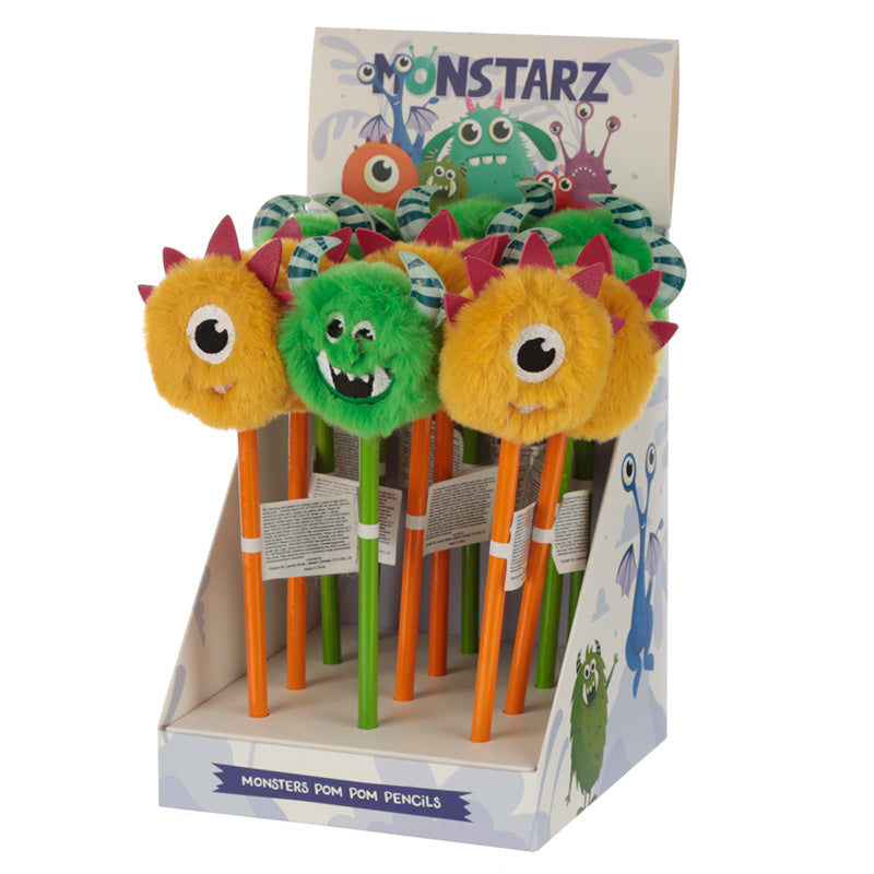 Fun Monster Monstarz Pom Pom Pencil with Topper
