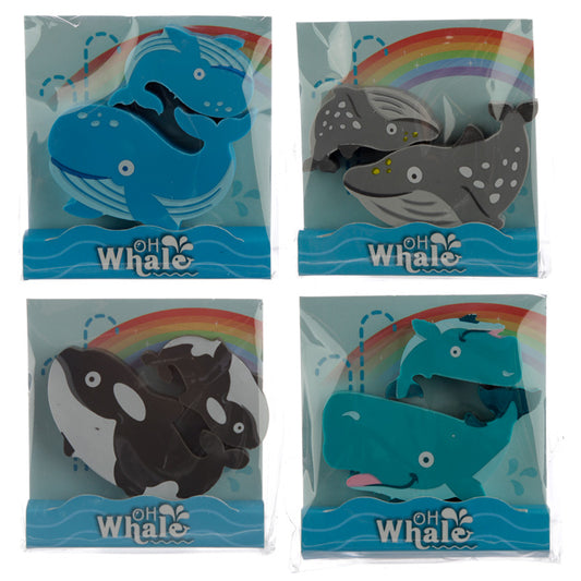 Fun Whale Eraser Set of 2